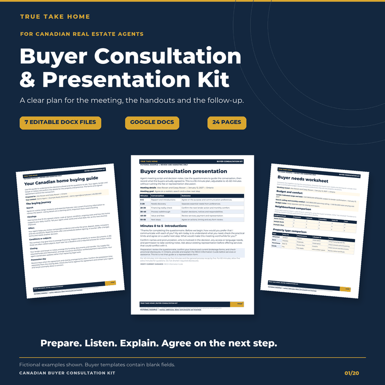 Canadian Buyer Consultation & Presentation Kit product cover