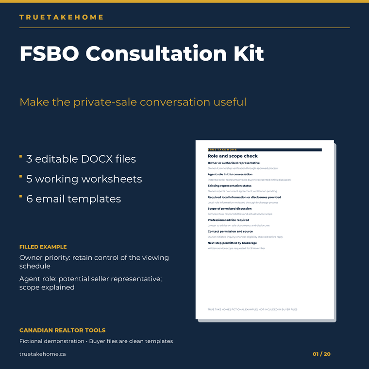 Canadian FSBO Consultation Kit product cover