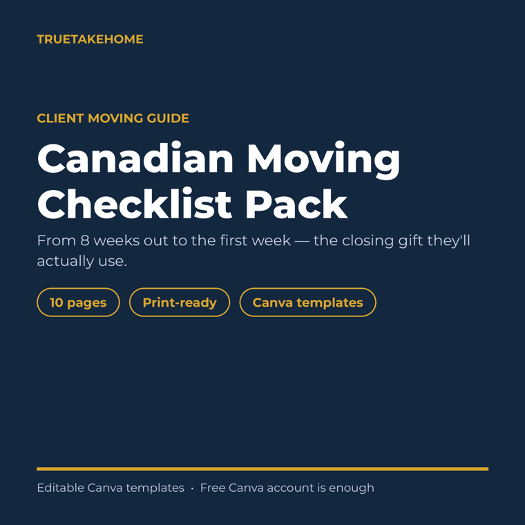 Canadian Moving Checklist Pack product cover