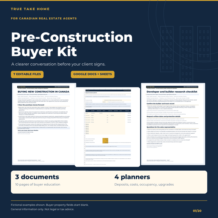 Canadian Pre-Construction Buyer Kit product cover