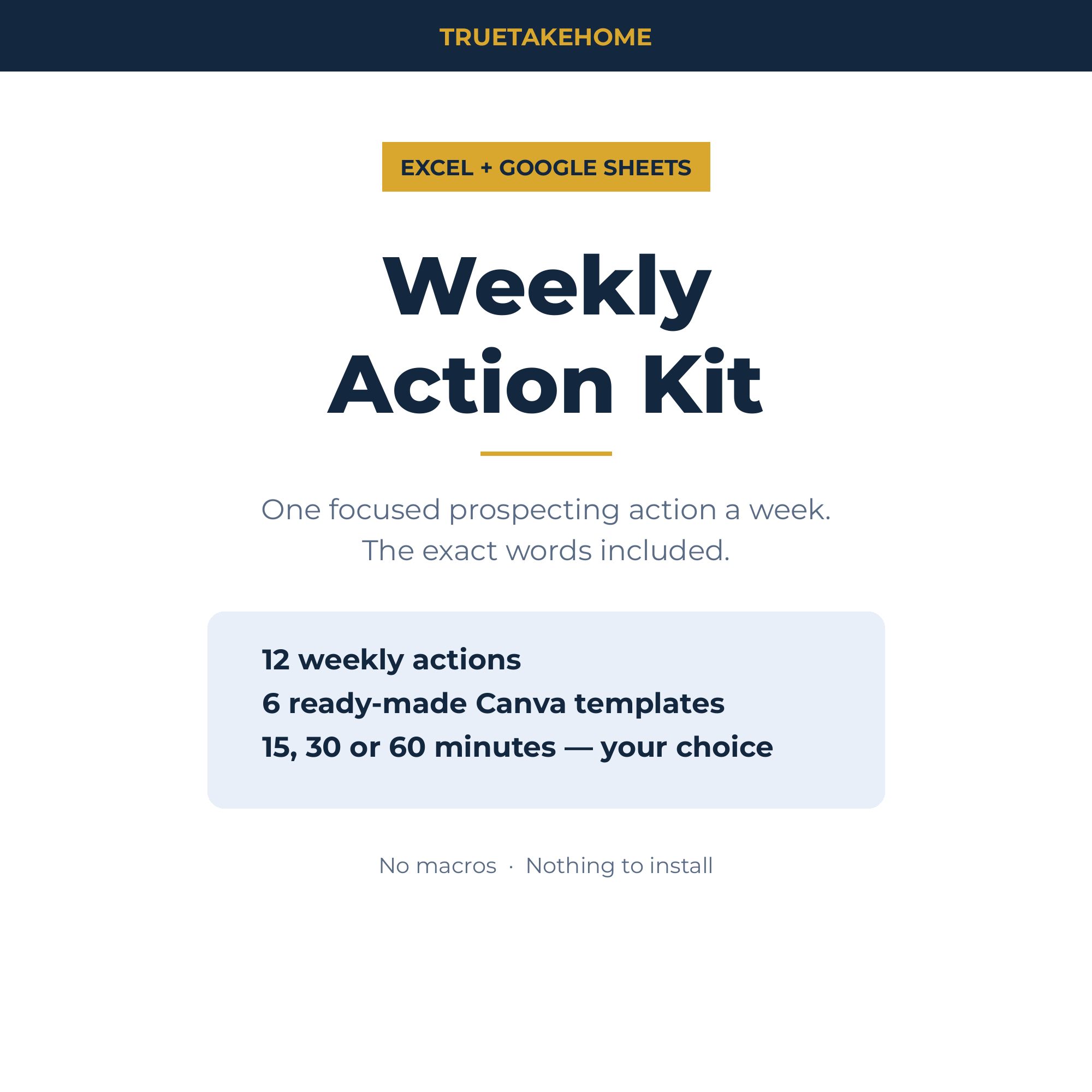 Weekly Action Kit product cover